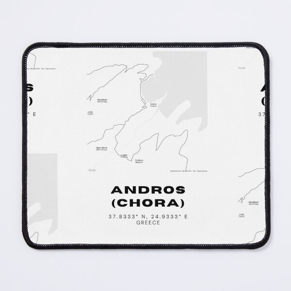 Item preview, Minimalist Black & White Andros (Chora), Greece City Map designed and sold by RM-Journey.