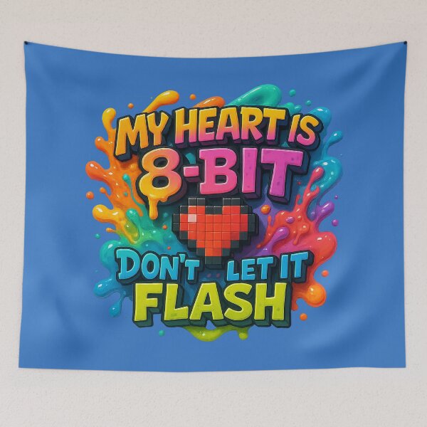 Item preview, My heart beats 8-bit – Gaming meets emotions designed and sold by Girih.
