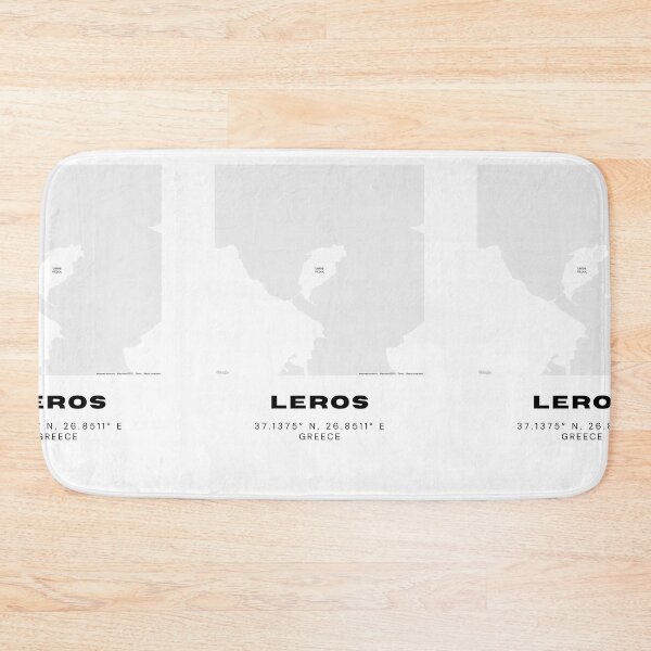 Item preview, Minimalist Black & White Leros, Greece City Map designed and sold by RM-Journey.