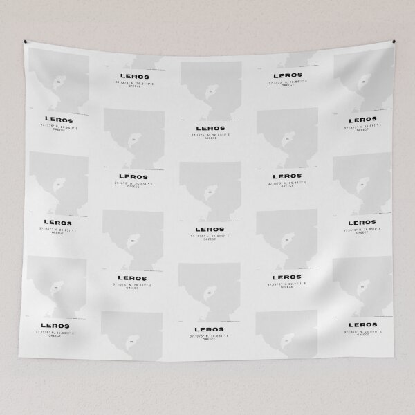 Item preview, Minimalist Black & White Leros, Greece City Map designed and sold by RM-Journey.