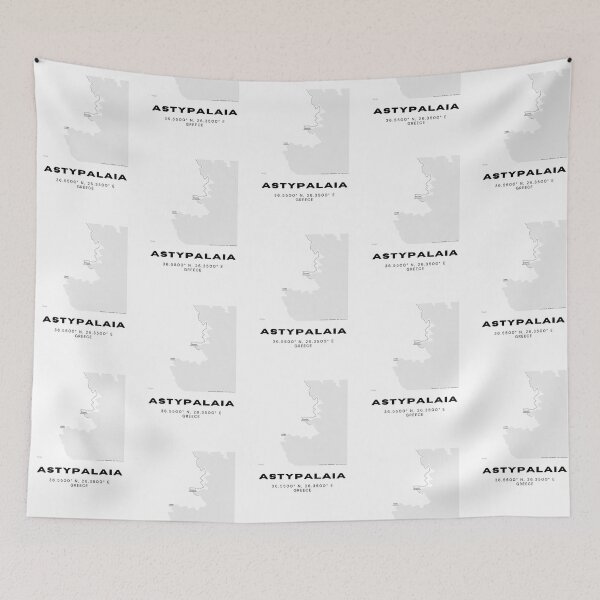 Item preview, Minimalist Black & White Astypalaia, Greece City Map designed and sold by RM-Journey.