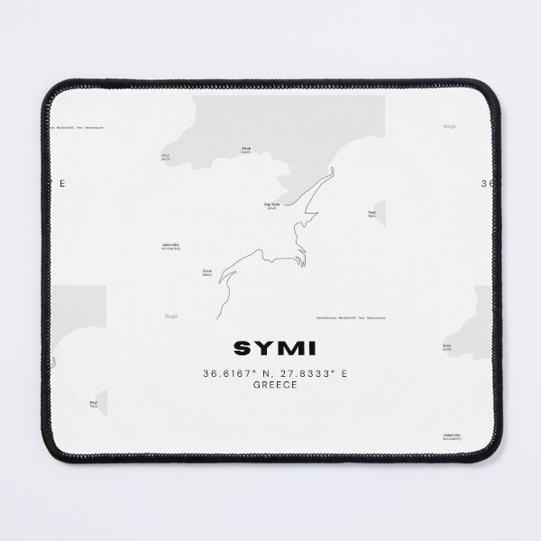 Item preview, Minimalist Black & White Symi, Greece City Map designed and sold by RM-Journey.