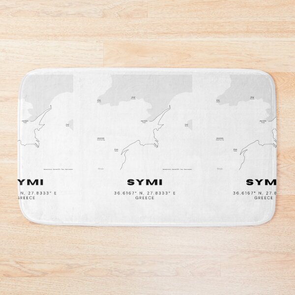 Item preview, Minimalist Black & White Symi, Greece City Map designed and sold by RM-Journey.
