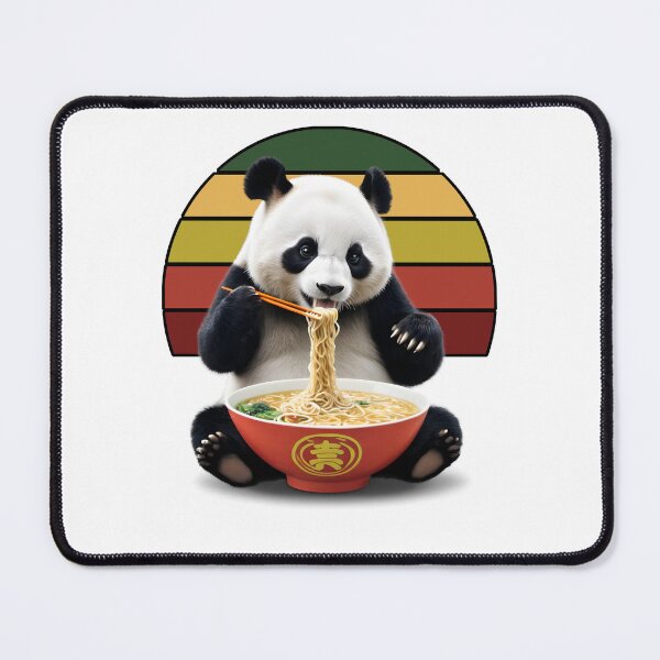Item preview, panda bear eating ramen noodles designed and sold by Museum Of Non-Existing Art.