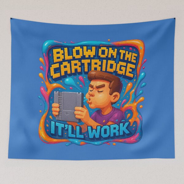 Item preview, Blow on the Cartridge – pure gaming nostalgia designed and sold by Girih.