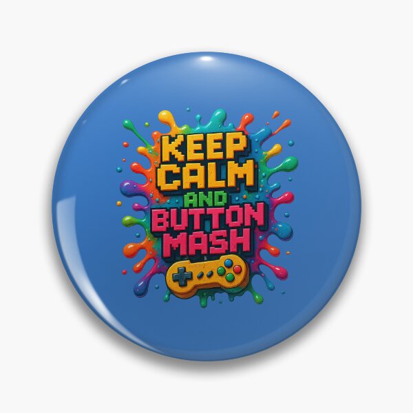 Item preview, Keep Calm and Button Mash – retro gaming humor designed and sold by Girih.