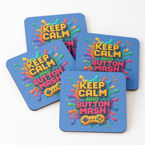Item preview, Keep Calm and Button Mash – retro gaming humor designed and sold by Girih.
