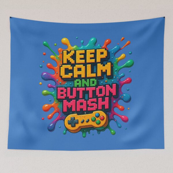 Item preview, Keep Calm and Button Mash – retro gaming humor designed and sold by Girih.