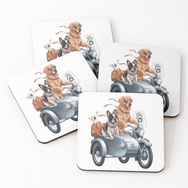 Item preview, Epic Dog Ride – Golden Retriever & French Bulldog Adventure designed and sold by Petpixy.