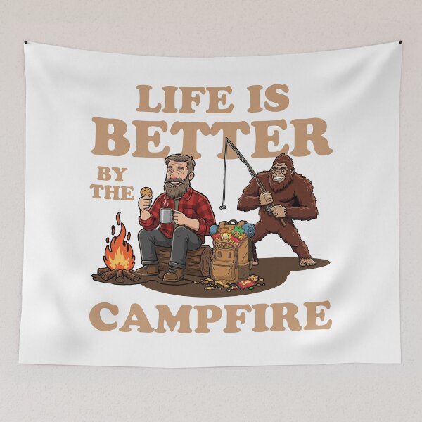 Item preview, Sasquatch Fishing for Snacks - Bigfoot designed and sold by Design Raptor.