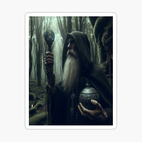 Item preview, Druid Man In Forest 1 designed and sold by AIFantasies.