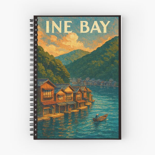 Item preview, Traditional Boathouses at Ine Bay, Kyoto at Sunset designed and sold by Places On Earth.