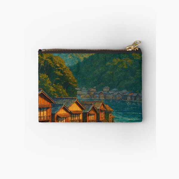 Item preview, Traditional Boathouses at Ine Bay, Kyoto at Sunset designed and sold by Places On Earth.
