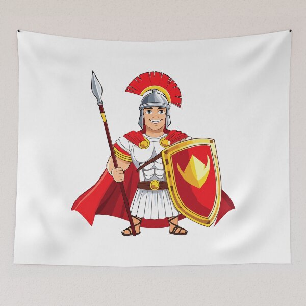 Item preview, Roman centurion, Roman soldier in a helmet with crest, with a shield and a spear, Roman legionary soldier designed and sold by Danler.