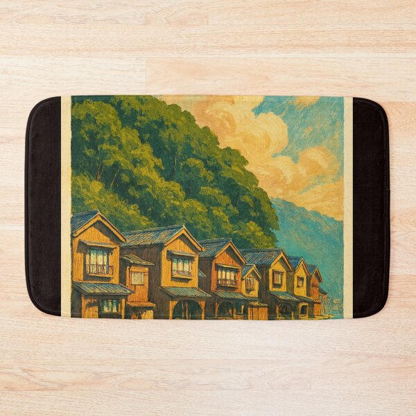 Item preview, Sunlit Funaya Houses of Ine Bay, Japan designed and sold by Places On Earth.