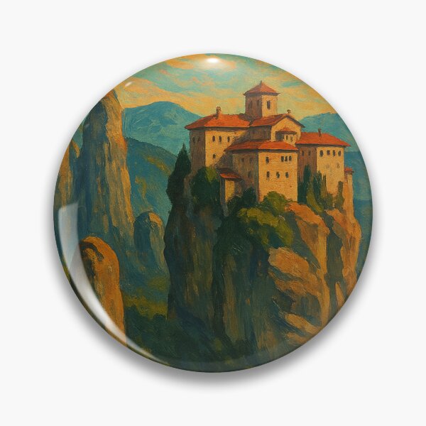 Item preview, Monastery of Meteora Perched on Greek Rock Pillars designed and sold by Places On Earth.