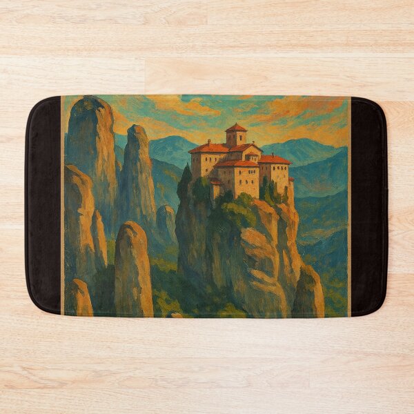 Item preview, Monastery of Meteora Perched on Greek Rock Pillars designed and sold by Places On Earth.