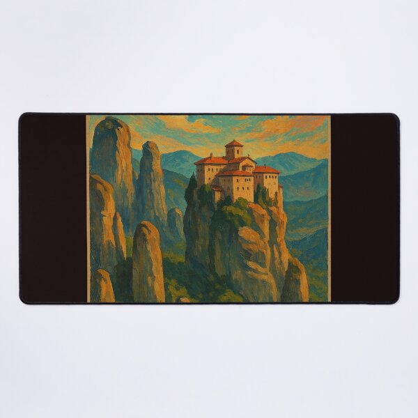 Item preview, Monastery of Meteora Perched on Greek Rock Pillars designed and sold by Places On Earth.