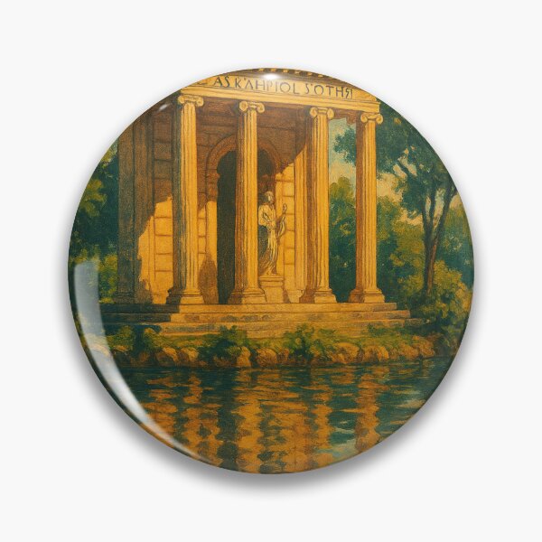 Item preview, Reflections at the Temple of Asclepius in Rome’s Villa Borghese designed and sold by Places On Earth.