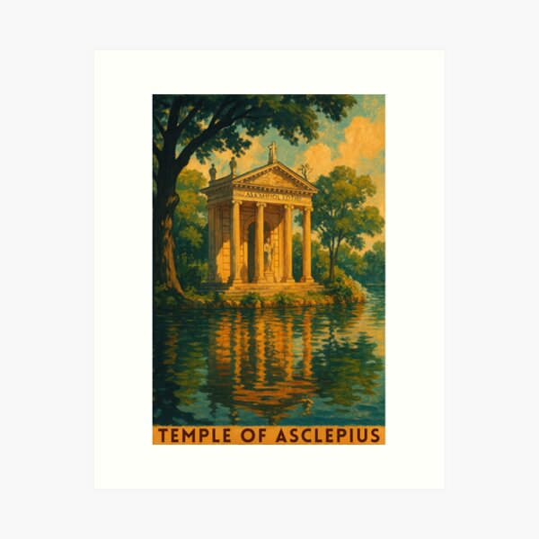 Artikel-Vorschau von Reflexionen im Asklepios-Tempel in der Villa Borghese in Rom, designt und verkauft von placesonearth.