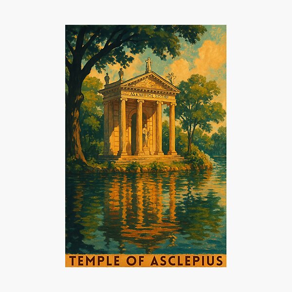 Artikel-Vorschau von Reflexionen im Asklepios-Tempel in der Villa Borghese in Rom, designt und verkauft von placesonearth.