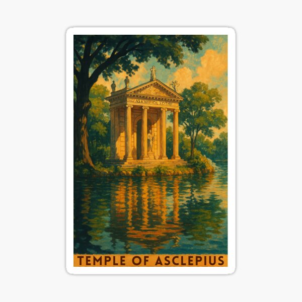 Artikel-Vorschau von Reflexionen im Asklepios-Tempel in der Villa Borghese in Rom, designt und verkauft von Places On Earth.