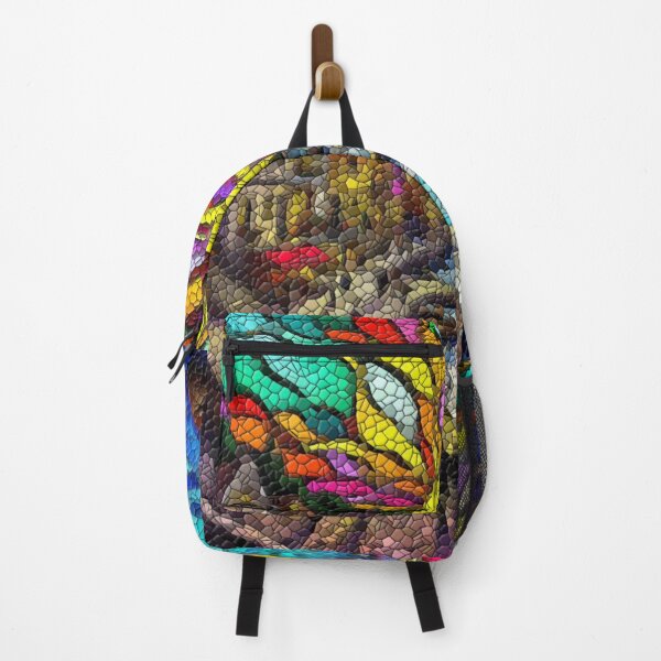 Item preview, Sunset Harbor: Coastal Village Through Stained Glass – Original Artwork designed and sold by LuxuryApparels.