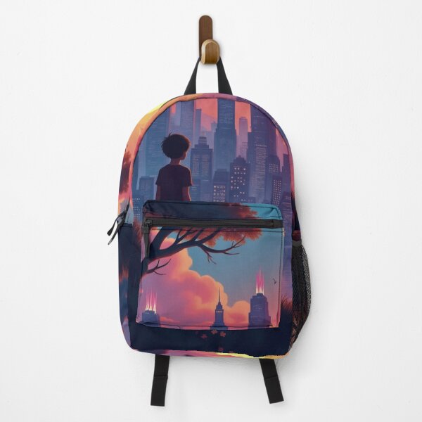 Item preview, Urban Dreamscape Neon City – Futuristic Fantasy Digital Art designed and sold by MOTAS FASHION .