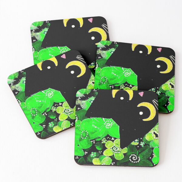 Item preview, Green Floral Cat designed and sold by Oopsie.Daisies.