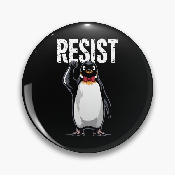 Item preview, Resist: Defiant Penguin Protest Art designed and sold by Snap Sell Studio HQ.