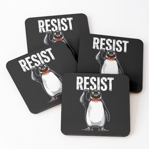 Item preview, Resist: Defiant Penguin Protest Art designed and sold by Snap Sell Studio HQ.