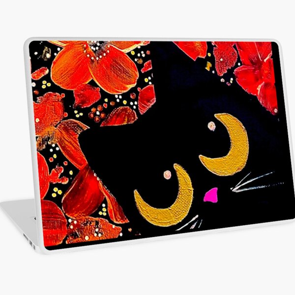 Aperçu de l'œuvre Chat curieux aux fleurs orange créée et vendue par Oopsie.Daisies.