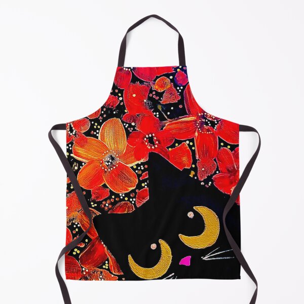Item preview, Curious Orange Floral Cat designed and sold by Oopsie.Daisies.