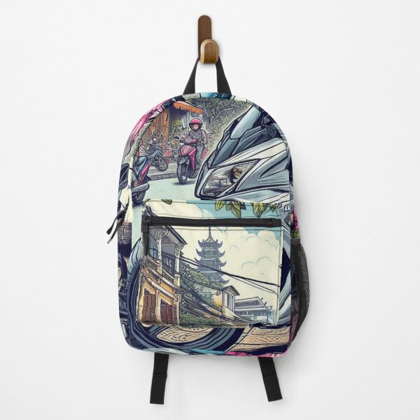Item preview, Female Motorcyclist Enjoying Manila Vibes – Stylish Design for Touring Gear & City Adventure Accessories designed and sold by knalpot-design.