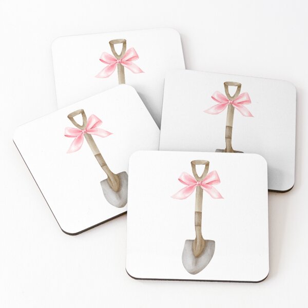 Item preview, Garden Shovel with Pink Bow – Coquette Cottagecore Watercolor Gardening Tool designed and sold by DivinePassion.