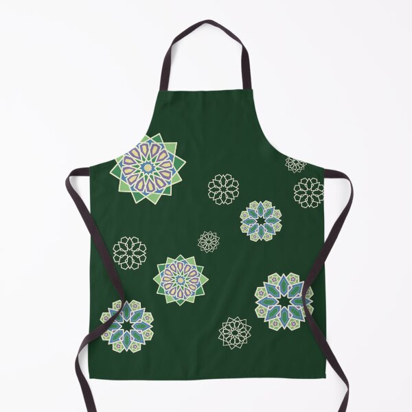 Item preview, Arabesque Cairo Geometric pattern stars Green and Yellow designed and sold by Cucurbitavanda.