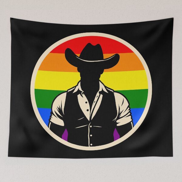 Item preview, Gay Pride Cowboy Silhouette designed and sold by Ghost on Toast.