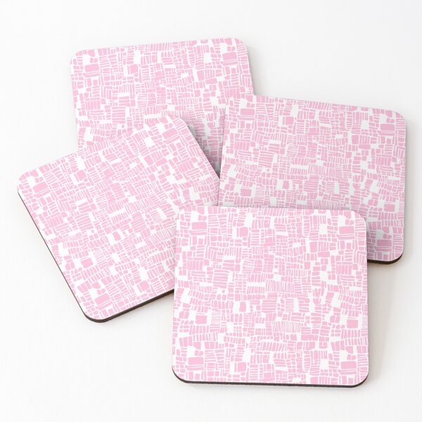 Item preview, Pale Pink Abstract Tiny Boxes Pattern designed and sold by zanydoodles.