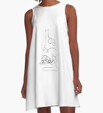 Microscope, electric car. A-Line Dress
