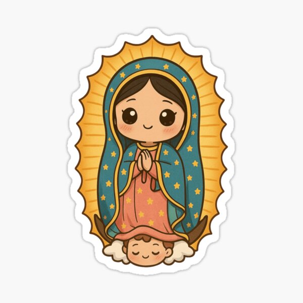 Item preview, Virgen De Guadalupe Chibi Kawaii Anime designed and sold by BlanquitaArt.
