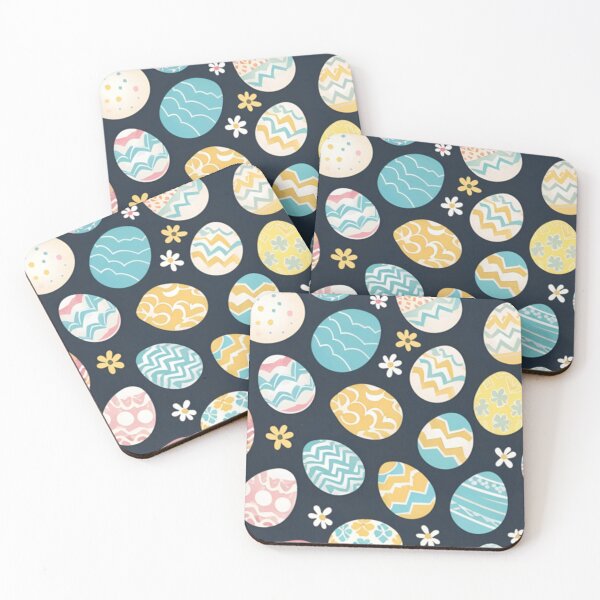Item preview, Seamless Easter Egg Pattern - Pastel Spring Design on Dark Background designed and sold by InspiredCreatives.