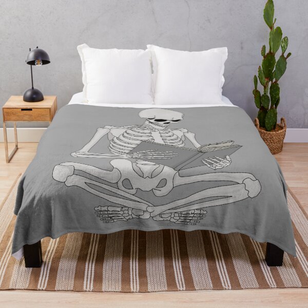 Item preview, Reading Skeleton (Plain Greyscale Variant) designed and sold by Hexcellent Designs.