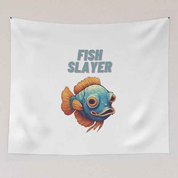 Item preview, Fish Slayer Funny Fish  designed and sold by silviaol.