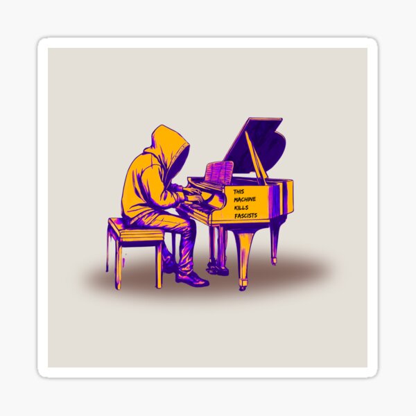 Laeh Su Tel! Piano Player Sticker