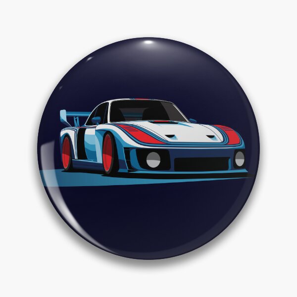 Item preview, Martini Porsche 935 Slant Nose classic Race Car Illustration designed and sold by blackdogshop.