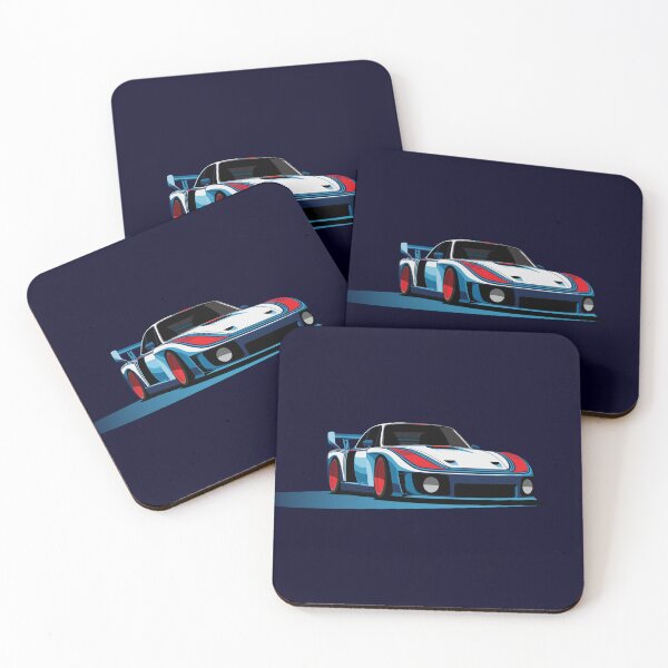 Item preview, Martini Porsche 935 Slant Nose classic Race Car Illustration designed and sold by blackdogshop.