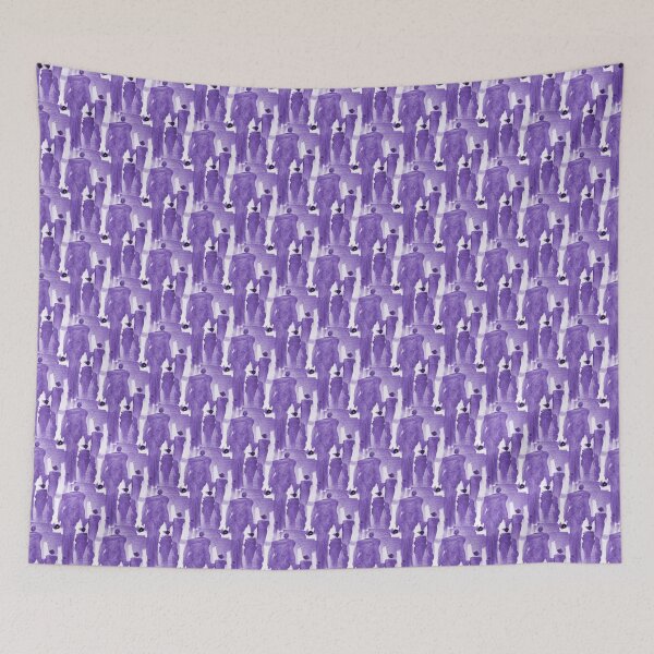 Item preview, Abstract Crowd of People Connecting in Watercolor Purple designed and sold by Artistestella.