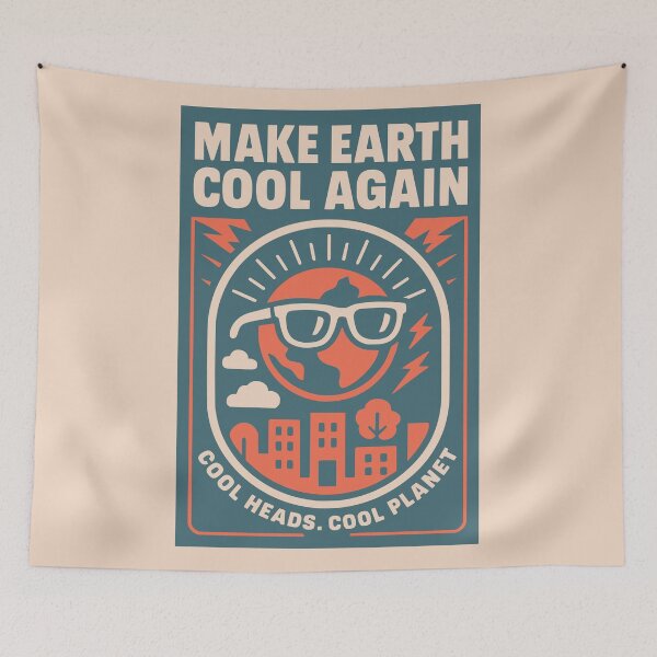 Item preview, Make Earth Cool Again Shirt – Eco Climate Poster Art designed and sold by Cheeky Companions.