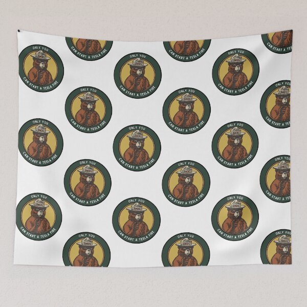 Item preview, “Only You” Smokey the Bear parody (Tesla) designed and sold by OliverWilde1312.