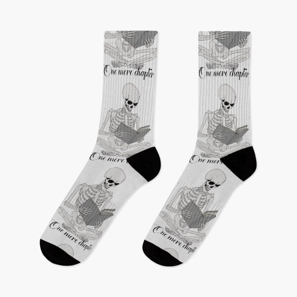 Item preview, Reading Skeleton (One More Chapter Greyscale Variant) designed and sold by Hexcellent Designs.